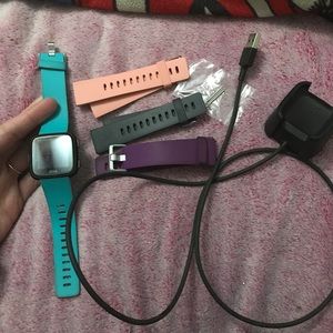 Fitbit versa with 3 extra bands